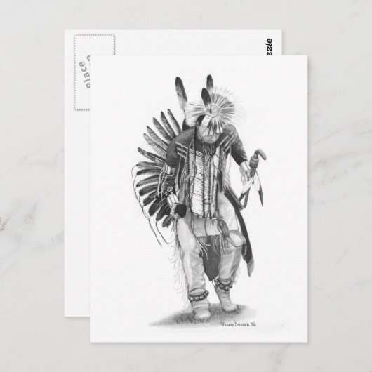 Traditionele danser briefkaart (Voorkant / Achterkant)