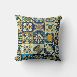 Traditionele  decoratieve tegels. Abstracte rug Kussen