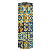 Traditionele decoratieve tegels. Abstracte rug Thermosbeker (Achterkant)