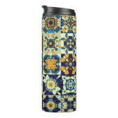 Traditionele decoratieve tegels. Abstracte rug Thermosbeker (Geroteerd rechts)