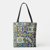 Traditionele decoratieve tegels. Abstracte rug Tote Bag (Achterkant)