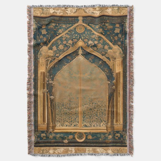 Traditionele deken gegooid voor het moslimgebed (Voorkant Verticaal)