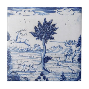 Traditionele delft teile-Deer jter-28 Tegeltje