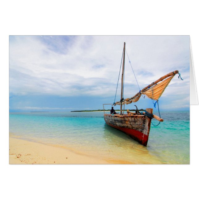 Traditionele Dhow, Zanzibar, Tanzania (Voorkant Horizontaal)