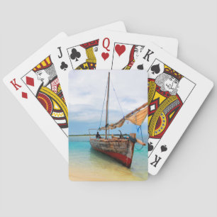 Traditionele Dhow, Zanzibar, Tanzania Pokerkaarten