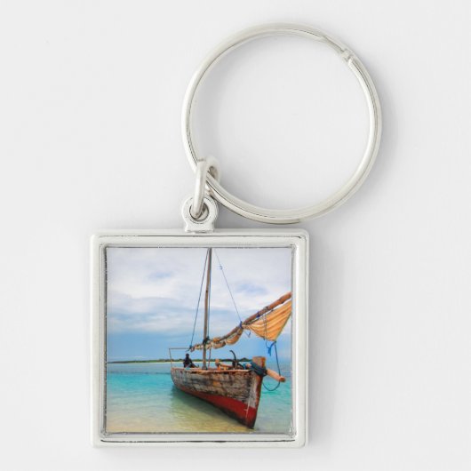 Traditionele Dhow, Zanzibar, Tanzania Sleutelhanger (Voorkant)