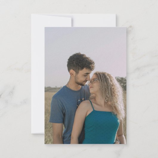 Traditionele Digitale QR Code RSVP Bruiloft Kaartje (Achterkant)