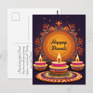 Traditionele Diwali met Diyas Briefkaart