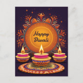 Traditionele Diwali met Diyas Briefkaart (Voorkant)
