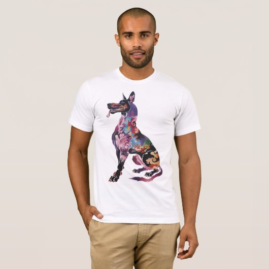 Traditionele Doberman T-shirt (Voorkant volledig)