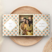 Traditionele Doli Indiase bruid alles in één bruil Drieluik Uitnodiging