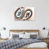 Traditionele draak- en fenixlepels canvas afdruk (Insitu (Slaapkamer))