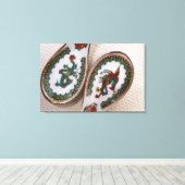 Traditionele draak- en fenixlepels canvas afdruk (Insitu (Houten vloer))