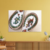 Traditionele draak- en fenixlepels canvas afdruk (Insitu (Woonkamer))
