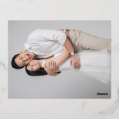 Traditionele Dragon Phoenix Aziatische Chinese bru Folie Feestdagen Briefkaart (Achterkant)