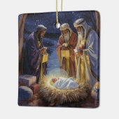 Traditionele Drie Koningen Kerststal Keramisch Ornament (Links)