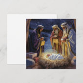 Traditionele Drie Wijzen Kerststal Kaart (Voorkant / Achterkant)