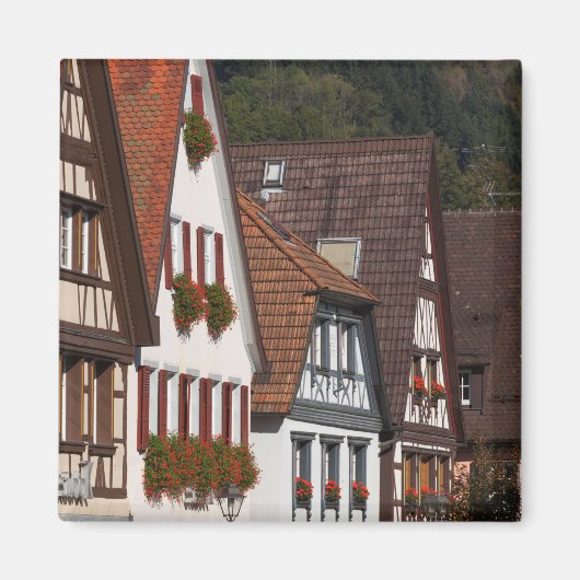 Traditionele Duitse huizen Magneet (Voorkant)