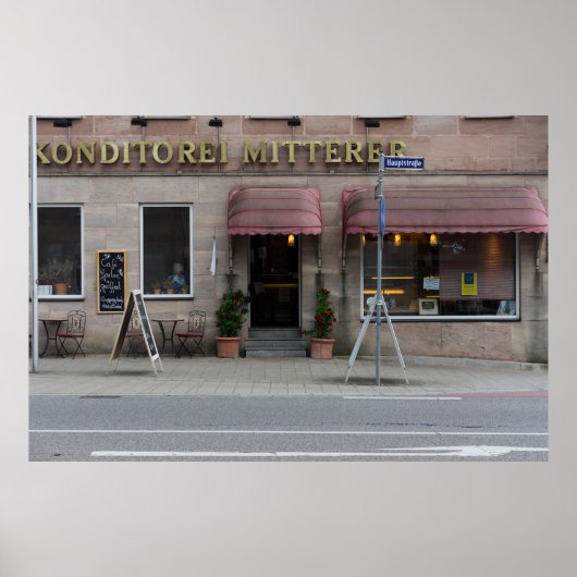 Traditionele Duitse Konditorei in Neurenberg Poster (Voorkant)