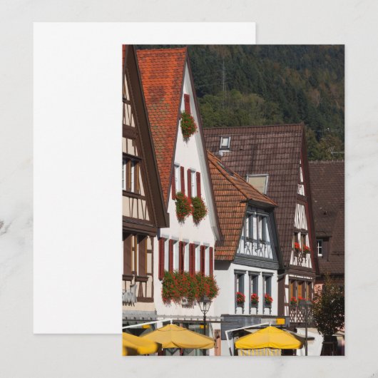 Traditionele Duitse woningen Bedankkaart (Voorkant / Achterkant)