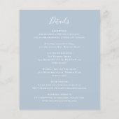 Traditionele Dusty Blue Budget Huwelijksuitnodigin Flyer (Achterkant)