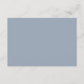 Traditionele Dusty Blue formele QR-code bruiloft RSVP Kaartje (Achterkant)