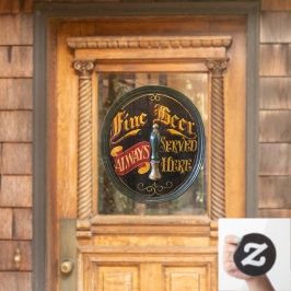 Traditionele echte paling of barbeel raamsticker