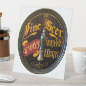 Traditionele echte paling of barbeel reclamebord met voetstuk (Insitu)