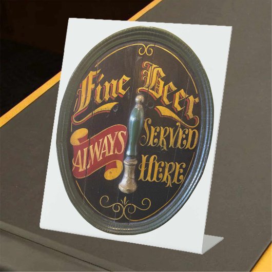 Traditionele echte paling of barbeel reclamebord met voetstuk