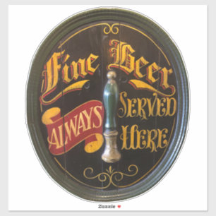 Traditionele echte paling of barbeel sticker