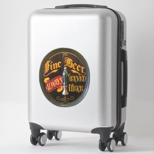 Traditionele echte paling of barbeel sticker (Koffer)