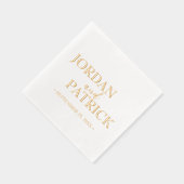 Traditionele eenvoudige minimalistische aangepaste folie servetten (Rechts)