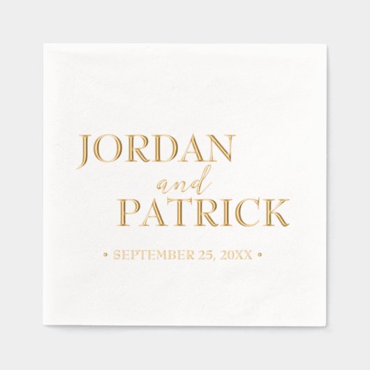 Traditionele eenvoudige minimalistische aangepaste folie servetten (Voorkant)