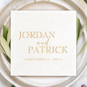 Traditionele eenvoudige minimalistische aangepaste folie servetten