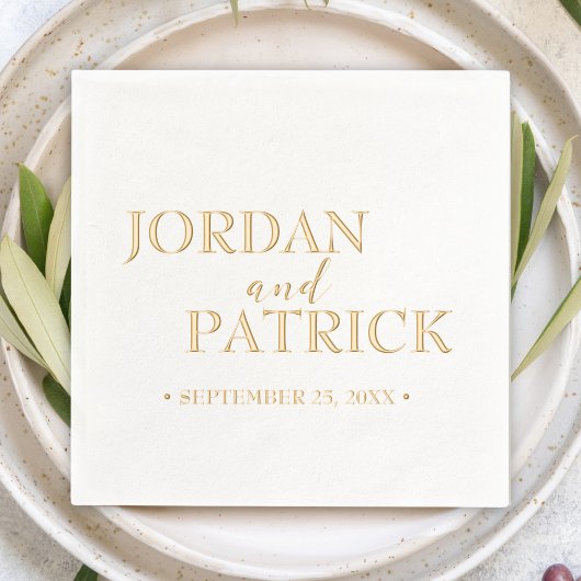 Traditionele eenvoudige minimalistische aangepaste folie servetten