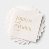 Traditionele eenvoudige minimalistische aangepaste folie servetten (Insitu (Gestapeld))