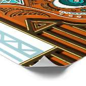 Traditionele Egyptische Hamsa Khamsa Hand Fatimah Poster (Hoek)