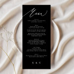 Traditionele Elegant Black White Calligrafie Menu<br><div class="desc">slim menu om het collectie aan te passen *als u meer papieren opties wilt,  kunt u dit ontwerp overbrengen naar een slim programma *of voor meer hulp contact met mij opnemen</div>