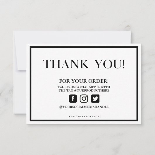 Traditionele elegant Dank u Aangepaste media invoe (Voorkant)