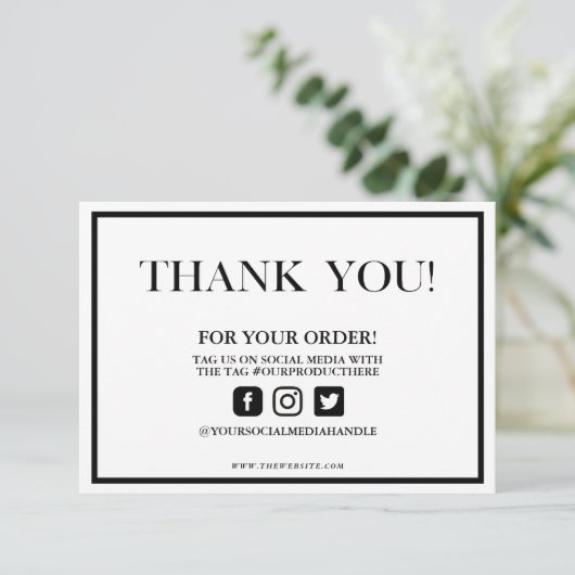 Traditionele elegant Dank u Aangepaste media invoe (Staand voorkant)