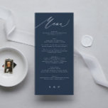 Traditionele Elegant Navy Blue Calligrafie Menu<br><div class="desc">slim menu om het collectie aan te passen *als u meer papieren opties wilt,  kunt u dit ontwerp overbrengen naar een slim programma *of voor meer hulp contact met mij opnemen</div>