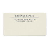 Traditionele Elegant Navy Blue Ivory Shipping Etiket (Voorkant)