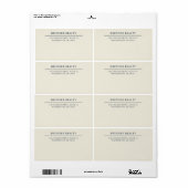 Traditionele Elegant Navy Blue Ivory Shipping Etiket (Full Sheet)