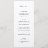 Traditionele elegante bruiloft menu (Voorkant)