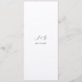 Traditionele elegante bruiloft menu (Achterkant)