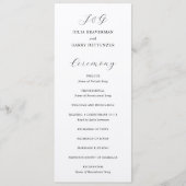 Traditionele elegante bruiloft programmakaart (Voorkant)