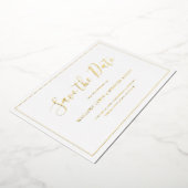 Traditionele elegante bruiloft save the date folie uitnodiging (Gedraaid)