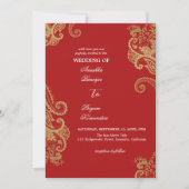 Traditionele Elegante Henna culturele bruiloft Kaart (Voorkant)