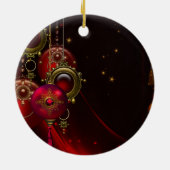 Traditionele Elegante Kerstboomornamenten Keramisch Ornament (Achterkant)