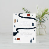 Traditionele elegante rustieke winter sneeuw Kerst Folie Feestdagen Briefkaart (Staand Voorkant)